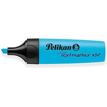 Marcador de texto Pelikan Textmarker 490 - À base de água - 3 espessuras de traço - Azul fluorescente