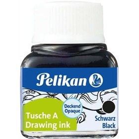 Tinta da Índia Pelikan 523 N17 10ml - Tinta de alta qualidade - À prova d'água - Ideal para desenho e caligrafia - Preta