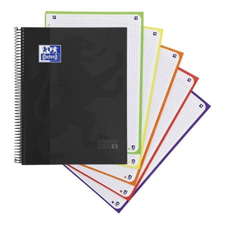 Caderno Oxford School Classic A4+ Europeu - Capa Dura Extra - 50% de Folhas Grátis - 12,7 x 12,7 cm - 120 Folhas