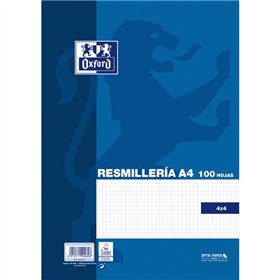 Pacote Clássico Escolar Oxford com 100 Folhas A4 Quadriculadas 4x4 - 100430215