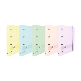 Caderno Oxford Ebind Oxfl&G A5+, Capa Pastel, Estampa de Bolinhas Pastel R5 - Papel de Alta Qualidade - Tamanho A5+ - Capa Resis
