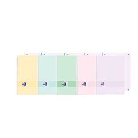 Caderno Oxford Live&Go Europeanbook 1 com capa plástica, tamanho A4+ 5x5 - 80 folhas - Cores sortidas