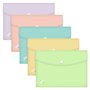 Envelope Oxford Urban A5 em plástico rígido translúcido para documentos - Capacidade para até 40 folhas - Fecho de pressão - Cor