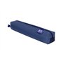 Estojo pequeno quadrado Oxford Kangoo & You - Feito em couro Napa - Elástico para prender ao caderno - Azul