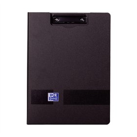 Pasta Oxford Live & Go com clipe de metal - Feita de poliestireno expandido - Bolso interno - Preta