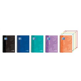 Cadernos Oxford Europeanbook 4 A5+, quadriculado 5x5mm, 120 folhas, papel 90gsm - Capa super resistente - 4 faixas coloridas - C