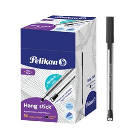 Caneta Esferográfica Pelikan Hang Stick - Espessura da Linha de 1mm - Tampa Anti-engasgo - Corpo Triangular Ergonômico - Gancho 