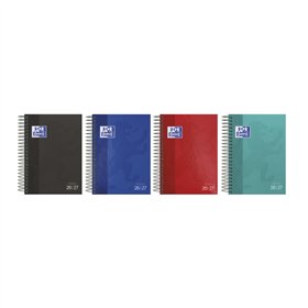 Agenda Escolar Oxford com Espiral - Espanhol - Capa Dura - Formato Octavo - Uma Página por Dia - Acabamento Brilhante - Cores So