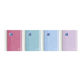 Agenda Escolar Oxford Touch com Espiral - Espanhol - Capa Dura - Formato Octavo - Uma Página por Dia - Cores Sortidas