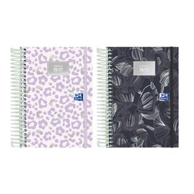 Agenda Escolar Oxford Dream Tech com Espiral - Espanhol - Capa Dura - Formato Octavo - Um Dia por Página - Cores Sortidas