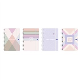 Agenda Escolar Oxford Cute com Espiral - Espanhol - Capa Extra Dura - Formato A5 - Visão Semanal - Cores Sortidas