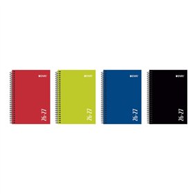 Agenda Escolar Enri com Espiral - Espanhol - Capa Extra Dura - Formato de Um Quarto de Página - Visão Semanal - Acabamento Brilh