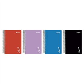 Agenda Escolar Enri com Espiral - Espanhol - Capa Plástica - Formato de Um Quarto de Página - Um Dia por Página - Cores Sortidas