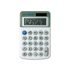 Calculadora de mesa Milan Nata de 8 dígitos - 3 teclas de memória e raiz quadrada - Botões arredondados - Desligamento automátic