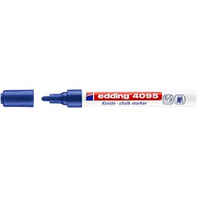 Marcador de giz líquido Edding 4095 - Ponta redonda - Espessura da linha entre 2 e 3 mm - Odor neutro - Cor azul