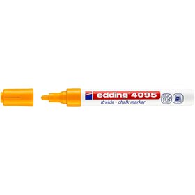 Marcador de giz líquido Edding 4095 - Ponta redonda - Espessura da linha entre 2 e 3 mm - Odor neutro - Cor laranja neon