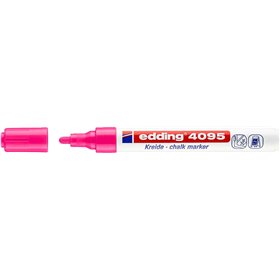 Marcador de giz líquido Edding 4095 - Ponta redonda - Espessura da linha entre 2 e 3 mm - Odor neutro - Rosa neon