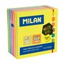 Bloco de notas adesivas Milan com 400 unidades em cores neon - Removíveis - 76 mm x 76 mm - Cores sortidas