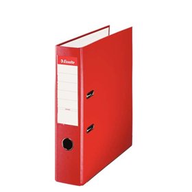 Pasta de arquivo Esselte com alavanca - Formato A4 - Lombada de 75 mm - Capacidade para 500 folhas - Vermelha