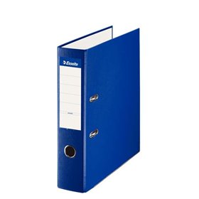 Pasta de arquivo Esselte com alavanca - Formato A4 - Lombada de 75 mm - Capacidade para 500 folhas - Azul