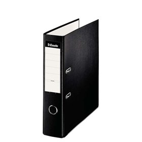 Pasta de arquivo Esselte com alavanca - Formato A4 - Lombada de 75 mm - Capacidade para 500 folhas - Preta