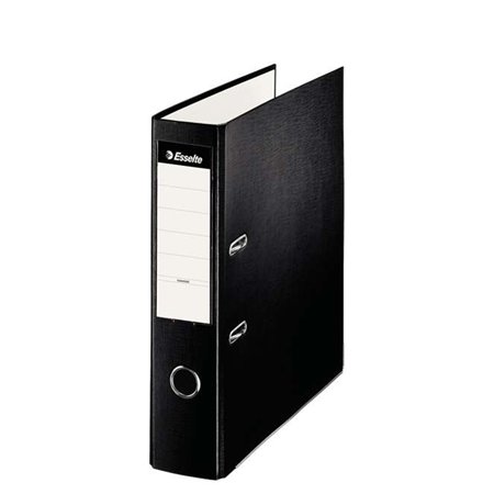 Pasta de arquivo Esselte com alavanca - Formato A4 - Lombada de 75 mm - Capacidade para 500 folhas - Preta