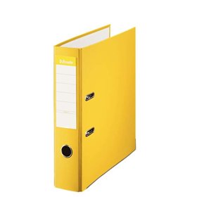 Pasta de arquivo Esselte com alavanca, tamanho fólio - lombada de 75 mm - porta-cartões na lombada - capacidade para 500 folhas 
