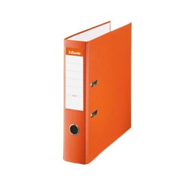 Pasta de arquivo Esselte com alavanca - Formato A4 - Lombada de 75 mm - Capacidade para 500 folhas - Laranja