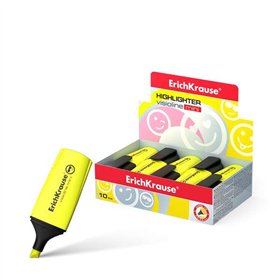 Erichkrause Visioline Mini Fluorescente - Ponta Chanfrada - Espessura da Linha 0,6 a 5,2 mm - Amarelo