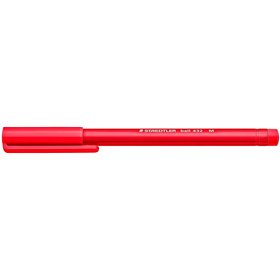 Caneta Esferográfica Staedtler Ball 432 - Ponta de 0,45 mm - Tinta Indelével - Vermelha