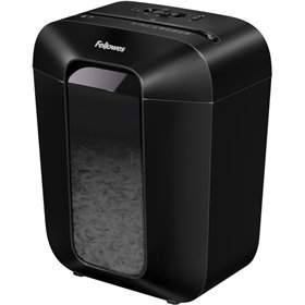 Triturador de Papel Fellowes LX50 P-4 (Usado) - Tritura até 9 folhas por vez - Capacidade do recipiente de 17 litros - Preto