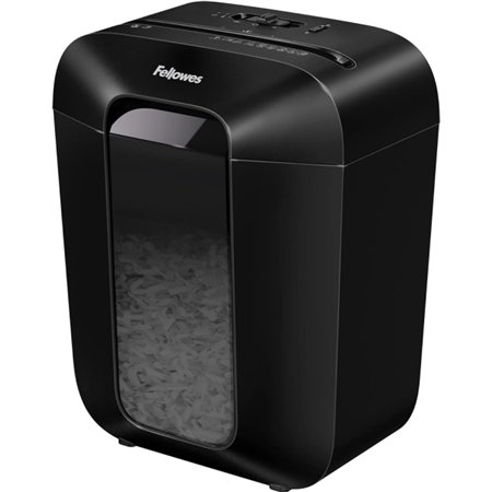 Triturador de Papel Fellowes LX50 P-4 (Usado) - Tritura até 9 folhas por vez - Capacidade do recipiente de 17 litros - Preto