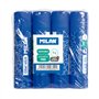 Pacote com 4 bastões de cola Milan de 8g - Multiuso - Multissuperfícies - Sem solvente - Uso escolar - Azul