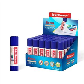 Cola em bastão extra forte Erichkrause 8g - Fórmula super forte - Consumo econômico - Adesão rápida e confiável - Fácil de remov