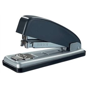 Grampeador de metal Petrus 226 - Capacidade para até 30 folhas - Fecha, abre e grampeia - Cinza/Prateado