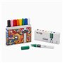 Conjunto de 8 Marcadores Acrílicos Carioca Plus em Caixa Rígida - Ponta de 2mm - Tinta Acrílica Super Pigmentada - Cores Sortida