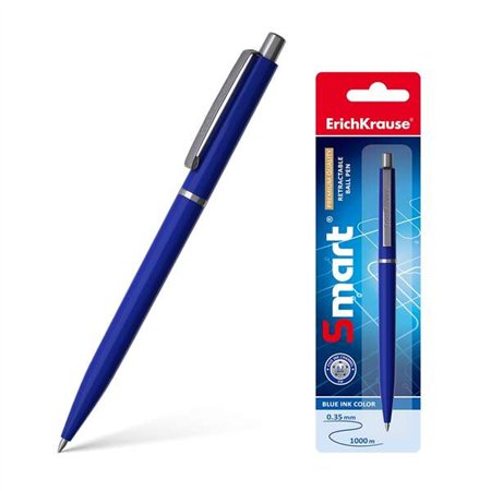 Caneta Esferográfica Retrátil Inteligente Erichkrause com Clipe Metálico - Ponta de 0,7 mm - Espessura da Linha de 0,35 mm - Tin