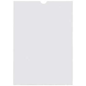 Pacote com 100 porta-crachás Esselte, 231x330mm, 190Q, 140 mícrons - PVC transparente com acabamento liso.
