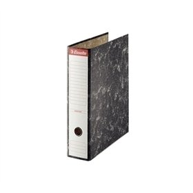 Pasta de arquivo Esselte com alavanca, formato A4 - lombada de 75 mm - capacidade para 500 folhas - preto mesclado