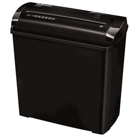 Triturador de Papel Manual Fellowes P-25S com Corte em Tiras - Tritura até 5 Folhas - Cesto de 11L - Preto