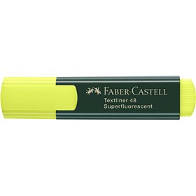 Caneta Marcadora Fluorescente Faber-Castell Textliner 48 - Ponta Chanfrada - Espessura da Linha entre 1,2 mm e 5 mm - Tinta à Ba