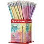 Estojo Stabilo Swano Pastel com 72 Lápis de Grafite HB 2,2mm com Borracha - Mina Resistente à Quebra - Formato Hexagonal - Cores