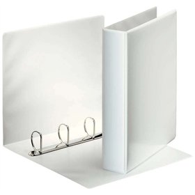 Pasta Esselte Kangaroo com 4 argolas mistas de 40 mm - Formato A4 - 2 bolsos externos - Certificação FSC - Branca