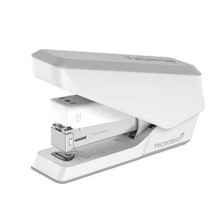 Grampeador Fellowes LX840 com proteção Microban - Até 25 folhas - Removedor de grampos removível - Visor de grampos - Branco