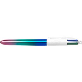 Caneta Esferográfica Retrátil Bic com 4 Cores Gradientes - Ponta Média de 1,0 mm - Tinta à Base de Óleo - Corpo em Gradiente Bra