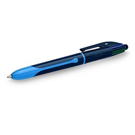Caneta Esferográfica Retrátil Bic Smooth Drop - Ponta Média de 1,0 mm - Escrita 40% mais suave - 4 cores