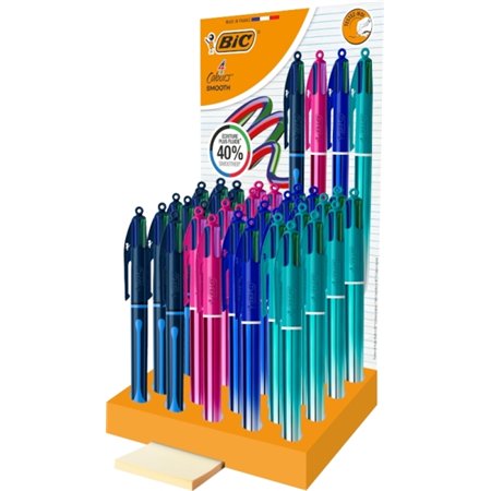Conjunto de 36 canetas esferográficas retráteis Bic com gradiente suave em 4 cores - Ponta média de 1,0 mm - Escrita 40% mais su