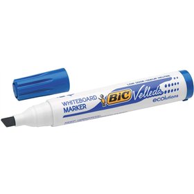 Marcadores para quadro branco Bic Velleda 1751 ECOlutions - Ponta chanfrada - Espessura da linha entre 3 mm e 5,5 mm - Tinta à b