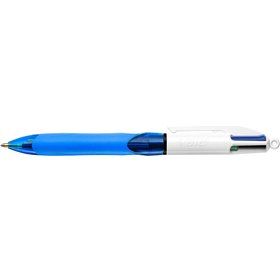Caneta Esferográfica Retrátil Bic Grip com 4 Cores e Empunhadura - Ponta Média de 1mm - Traço de 0,4mm - Tinta à Base de Óleo - 