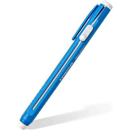 Suporte para borracha Staedtler Mars Plastic 528 50 em formato de lápis - Com deslizador para borracha - Livre de ftalatos e lát